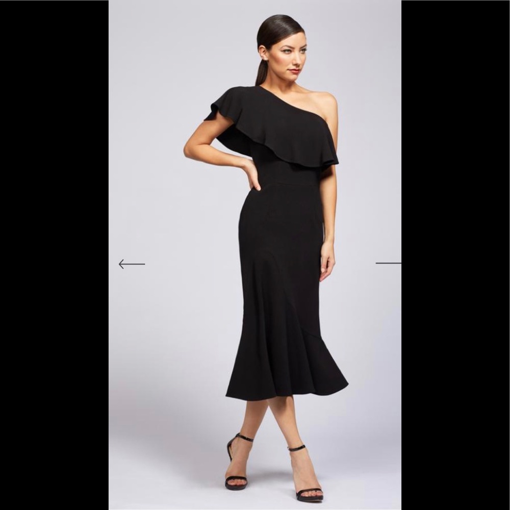 Dress the population raquel one shoulder dress